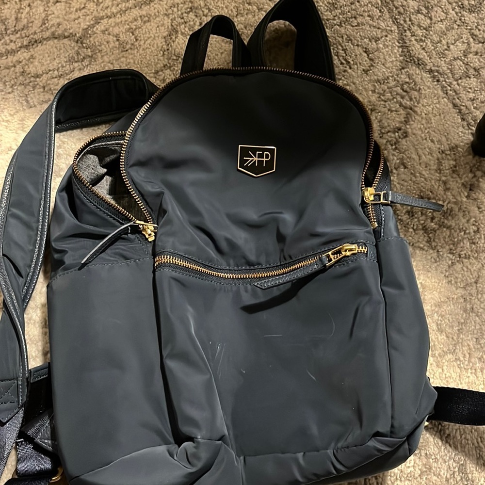 Nylon navy blue backpack
